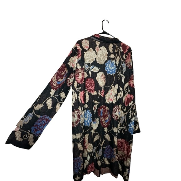 Soft Surroundings Glasgow Sweater Coat Floral Size Large - Picture 11 of 12
